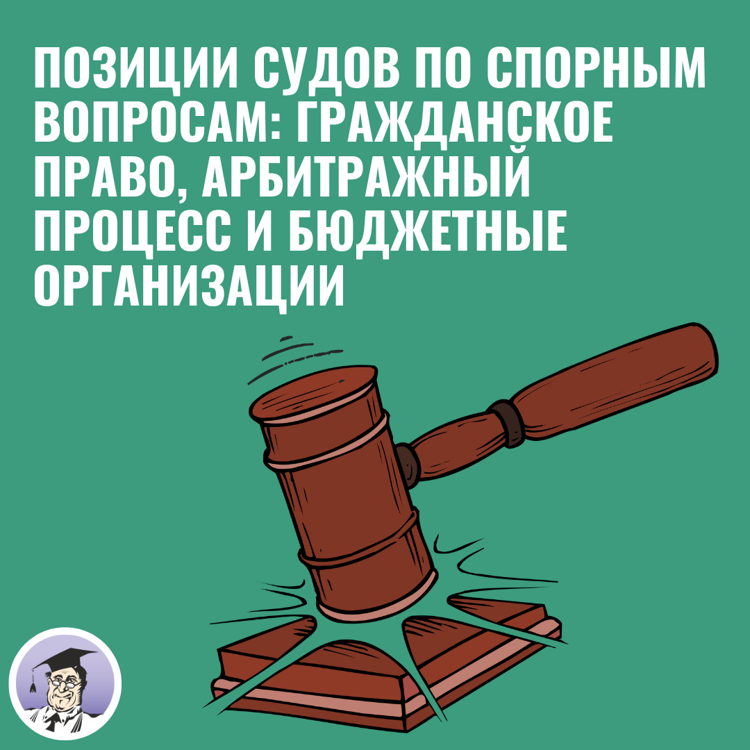Позиции судов по спорным вопросам: гражданское право, арбитражный процесс и бюджетные организации